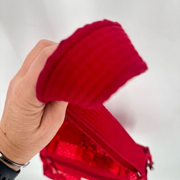 Donna Sharp Floral Polka Dot Leopard Red Adjustable Crossbody Purse Bag - Picture 10 of 16